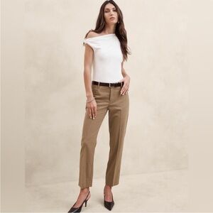 NWT! Banana Republic Heather Carmel Siena Slim Wool Ankle Pant - Multiple 🧡🧡
